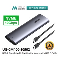 UGREEN USB-C FEMALE TO M.2 NVME (10GBPS) / M.2 SATA NGFF (5GBPS) / M.2 SATA/NVME (10GBPS) SSD ENCLOS