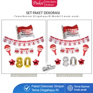 Happy Birthday Decoration Package Children's paper Banner / hut RI decoration accessories / August 1