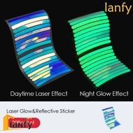 LANFY Laser Glow-in-the-dark Sticker, Rainbow Reflective Laser Glow Rainbow Reflective Sticker, Glow