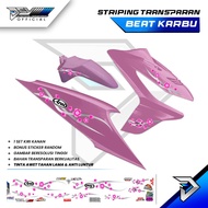 TRANSPARENT STRIPING CARBONBEAT | SAKURA ARAI MOTIF | MATERIAL STICKER BENING | PREMIUM QUALITY