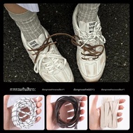 Wild Elephant Cowhide กีฬารองเท้า Laces สี่สีผสม Deoxynucleotide Retro รองเท้าผ้าใบเชือก Miumiu Coll