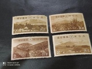 日本未使用郵票-大日本帝國-國立公園 4枚