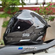 SPYDER CORSA SNAKE CARBON (Black/Luminous) FULL FACE - DUAL VISOR (with FREE Clear Lens)