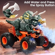 FERNGESTEUERTES DINOSAURIER-AUTO FR KINDER JUNGEN, ELEKTRISCHER MONSTERTRUCK MIT SPRAY, LICHT, SOUND
