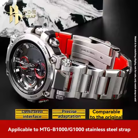 MTG-B1000 For Men Watch Accessories For CASIO G-SHOCK MTG-G1000 316L Stainless Steel Wristwatch Stra