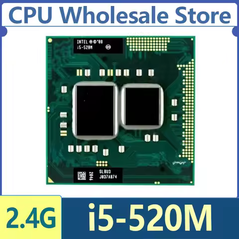 Intel Core I5 520M i5 520M 3M Cache 2.4 GHz Laptop CPU Processor SLBNB SLBU3 I5-520M Socket G1 / rPG