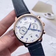 { With Box } IWC Top Brand Quartz Watch For Men All Functions Waterproof Chronograph Calendar Watche