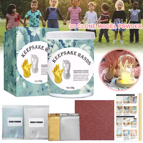 Hand Casting Kit DIY Plaster Statue Molding Kit 3D Hand Print Mold Powder Casting Kit Baby Keepsake 