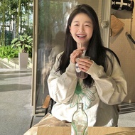 เสื้อฮู้ดผู้หญิงฤดูใบไม้ร่วง/ฤดูหนาว Oversize สไตล์อเมริกันย้อนยุค ดีไซน์ดอกเดซี่ ทรงหลวม เสื้อคลุมก
