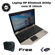 Laptop HP Elitebook 8440p Core i5 Ram 4gb HDD 320GB free mouse dan Tas