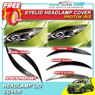Proton Iriz 2014 - 2018 Headlamp Lid Cover Eyebrow Eyelid Lip Eye brow lid - Carbon Black Chrome