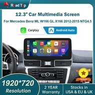12.3 Inch Multimedia Display Head Unit Touch Screen for Mercedes-Benz ML GL W166 X166 2012-2015 NTG4
