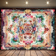Large Wall Decoration Featuring a 2D Flat Bohemian Floral Design Available in Various Sizes (39X59/5