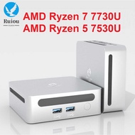GenMachine AMD Ryzen 7 7730U/Ryzen 5 7530U MINI PC Windows 11 Pro DDR4 32GB 512GB NVMe SSD MINI PC Gamer Computer