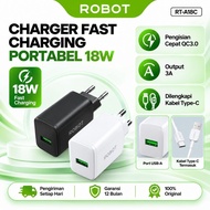 Robot RT-A18C Fast Charger Suit 18W Charger Head Adapter + Type C Cable Original