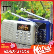  L218AM Digital Radio 2 Inch Rechargeable Emergency Flashlight AM FM Portable Radio Speaker MP3 Music Player for Elderly