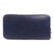 HERMES Clemence皮革Silk In Long Wallet銀扣長錢包