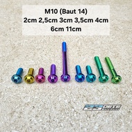 Titanium Bolts BIG Head M10 (Bolt 14) 2cm 2.5cm 3cm 3.5cm 4cm 11cm (M10x25 M10x30 M10x35 M10x40 M10x
