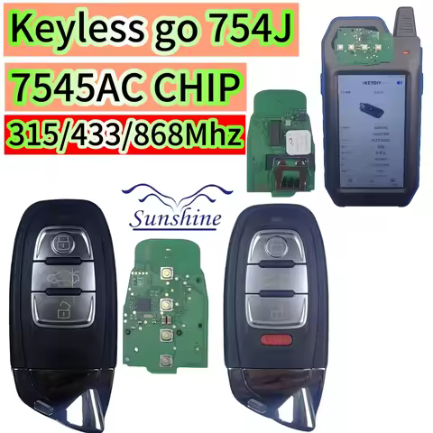 For Remote Smart Key/PCB Board 315/433/868Mhz 8T0 959 754J PCB Key shell For Audi Q5 A4L A5 A6L A7 A