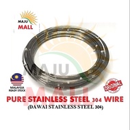 [SS Wire] Pure Stainless Steel 304 Wire/ Dawai Stainless Steel / Dawai Steel [0.8mm, 1.0mm, 1.2mm)By