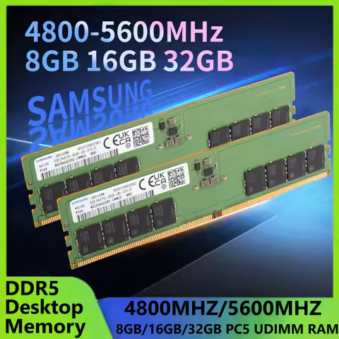 SAMSUNG DDR5 Memory RAM Desktop Memoria 8GB 16GB 32GB 4800 5600MHz UDIMM Ram XMP 3.0 DIY High Perfor
