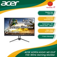 ACER AOPEN 24KG3Y M3 23.8" IPS 180Hz Gaming Monitor - 1x HDMI/1x DP/1ms TVR/3.5mm