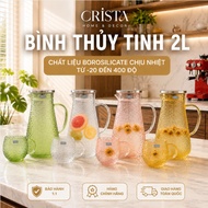 DECOR - HEAT RESISTANT GLASS VASE UP TO 400 * 2L HORIZONTAL TEXTURE CRISTA HOME, 60279
