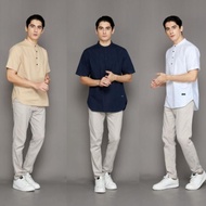 TERBARU Kemeja Koko Pria Lengan Pendek Katun Linen Premium - Baju Koko