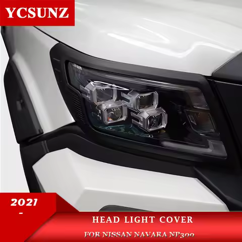 ABS Head Light Cover For Nissan Navara Np300 2021 2022 2023 Front Lamp hood For Nissan Navara Fronti