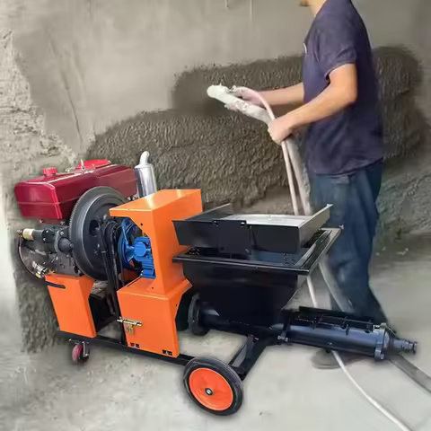 Concrete Mortar Injection Machine, Automatic Mortar Gypsum Wall Plastering Machine, Mortar Spraying 