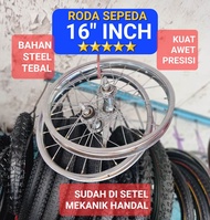 RODA VELG SEPEDA ANAK WHEELSET 16 INCH MINI BMX GEROBAK DEPAN BELAKANG RODA 16 INCH VELG 16INCH WHEELSET 16 INCH