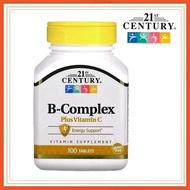 21st Century, B-Complex Plus Vitamin C (100 Tablets) Vitamin B Complex