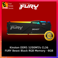 Kingston FURY BEAST RGB DDR5 5200MT/s OR 5600MT CL36 Memory - SINGLE 8GB/16GB/32GB  OR KIT OF 2 SET 
