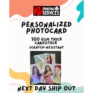 10 PCS Personalized Photocards | 300 GSM Thick Cardstock | Scratch-Resistant (Coated)
