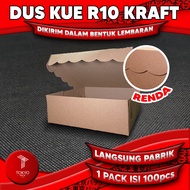 R10 Lace Kraft Rice Box 20x20 Catering Box 310gsm