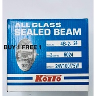 6024 Sealed Beam  24Volt 100/75W size inch7” Buy 1 free 1