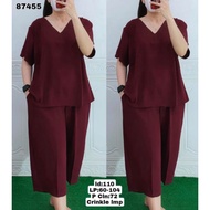 SETELAN JUMBO XXL.XXXL. LD.120.125 130 /SETELAN CRINKLE POLOS PENDEK ANDIN//PAKAIAN DEWASA