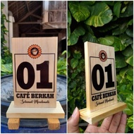 Custom cafe table numbers wooden table numbers