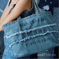 Limited Edition Tote Bag Denim Student Innier One Shoulder Thai Street Wear Canvas Bag Gentlewoman C