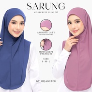 Souk Sarung Moscrepe Slim Fit Awning Lazy Lipat (Senang Bentuk) Kain Moscrepe Premium Size S-M-L