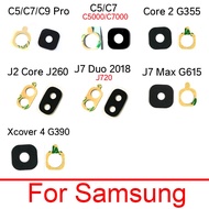 Back Rear Camera Glass Lens Cover For Samsung Galaxy C5 C7 C9 J2 J7 Duo Max Xcover 4 Core 2 Pro 2018 with Adhesive Sticker Parts