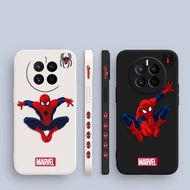 Cool Marvel Spiderman Side Printed Liquid Silicon Phone Case For HUAWEI Mate 40 30 20 10 P50 P40 P30 P20 P10 Nova 3E 4E Pro Plus Lite 2018 5G