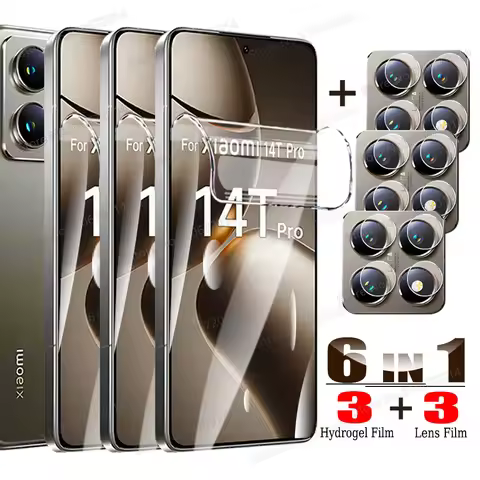 6IN1 Hydrogel Film For Xiaomi 14T Pro Lens Screen Protector For Xiaomi 15 14 T 13 12S 11 Ultra 12 Li