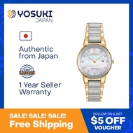 CITIZEN Solar GA1054-50D Eco Drive Mother of pearl Diamond Formal Date Gold Silver Stainless Wrist Watch For Woman from YOSUKI JAPAN / GA1054-50D (  GA1054 50D GA105450D GA10 GA1054- GA1054-5 GA1054 5 GA10545 )