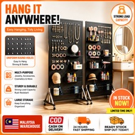 Mobile Pegboard Display Stand, Free Standing Hole Board Rack for Jewellery Accessories Cosmetic Reta