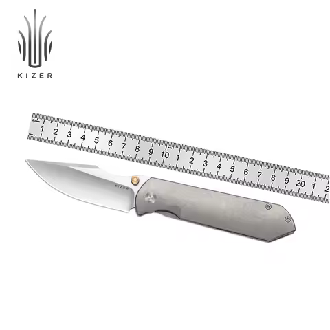 Kizer Pocket Knife Harpoon Folder Ki4784A1/A2/A3/A4 Elmax/3-layer composite steel Blade With Titaniu