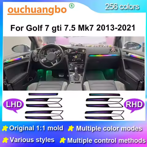Ouchuangbo LED Backlight For VW Golf 7 gti 7.5 Mk7 2013-2021 Ambient Light Atmosphere Lamp environme