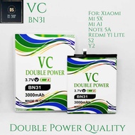 Xiaomi Redmi S2 - Note 5A - MiA1 Mi A1 - Mi5x Mi 5X BN 31 BN31 Double Power VC HP Battery