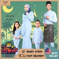 Noelle Baju Raya Family 2023 Baju Kurung Mother Child Baju Melayu Slim Fit Father Son BABY Sedondon SERENE - BABY BLUE 27