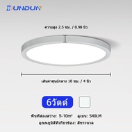 DunDun โคมไฟติดเพดาน LED บางเฉียบ 0.98 นิ้ว ไฟเพดาน 6W 9W 13W 18W 24W โคมไฟติดเพดาน เบาและบางลง โคมไ